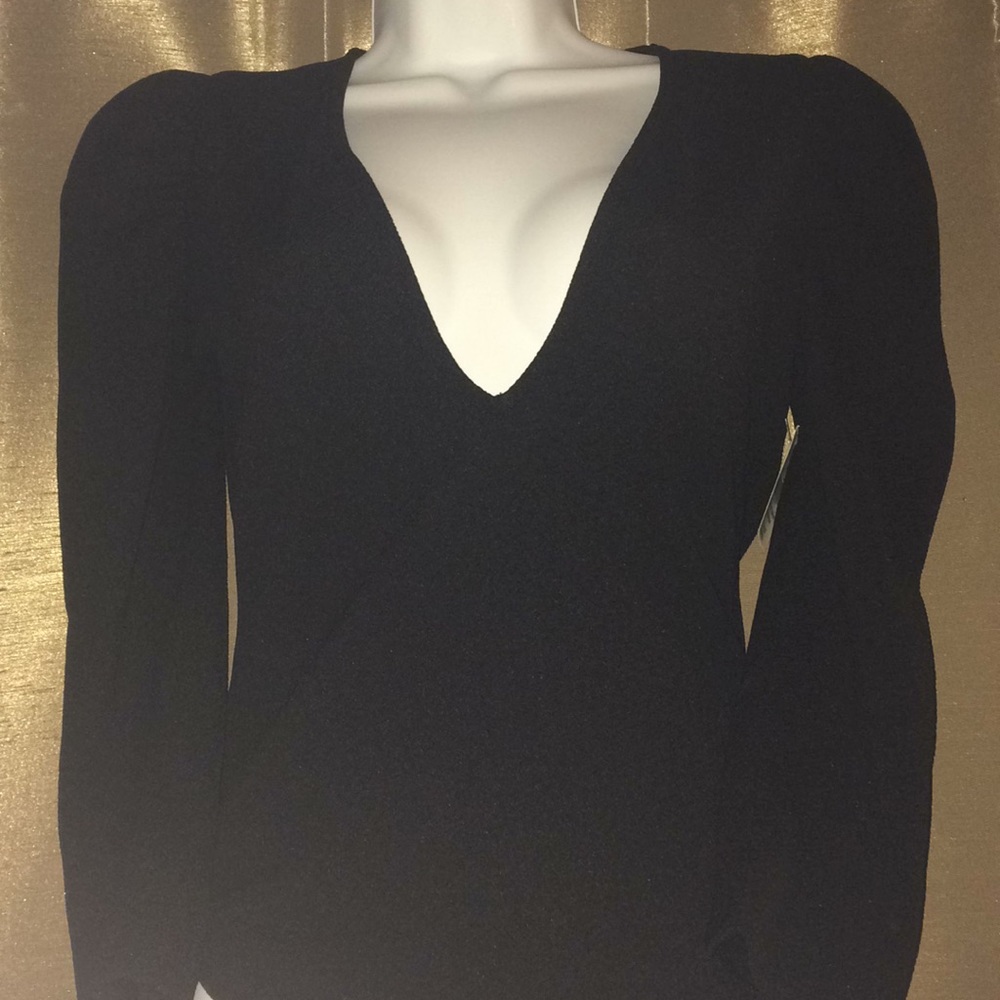 ✨nwt✨plunging neckline puff sleeve bodysuit - Picture 3 of 8